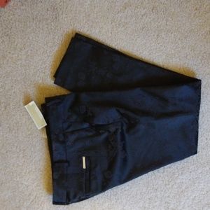 Michael Michael Kors Petite Black Floral Dress Pants